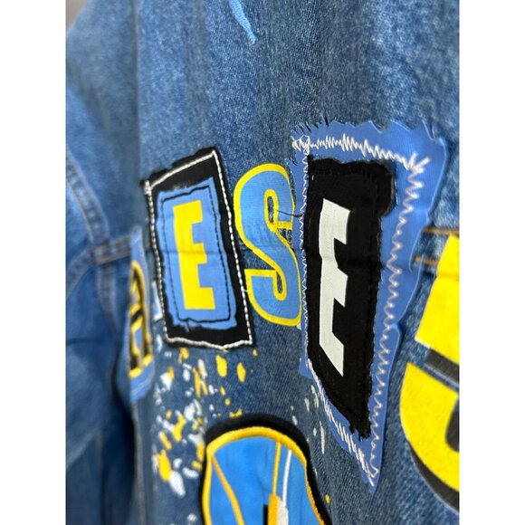 NEW FISLL WNBA Women's Sz M Denim Jacket Chicago Sky Angel Reese #5 MSRP $119 NW - Picture 8 of 8